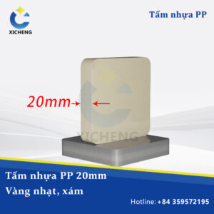 Tấm nhựa PP 20mm Vàng nhạt, xám