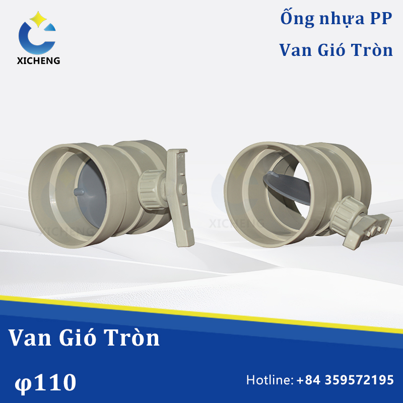 Van Gió Đóng Mở Bằng Khí Nén φ110