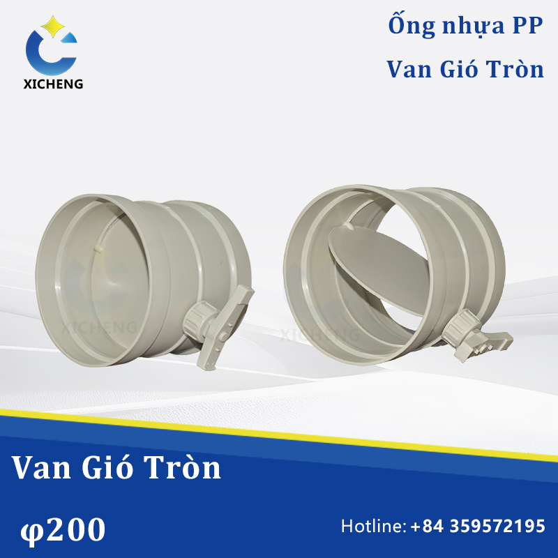 Van Gió Đóng Mở Bằng Khí Nén φ200