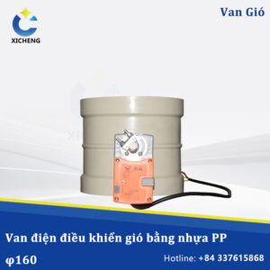 Van điện điều khiển gió bằng nhựa PP φ160