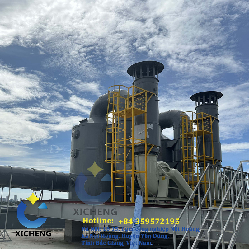Tháp Hấp Thụ Bằng Nhựa PP Hưng Yên