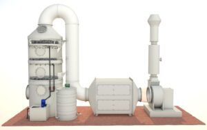 Tháp Hấp Thụ Composite Chống Ăn Mòn