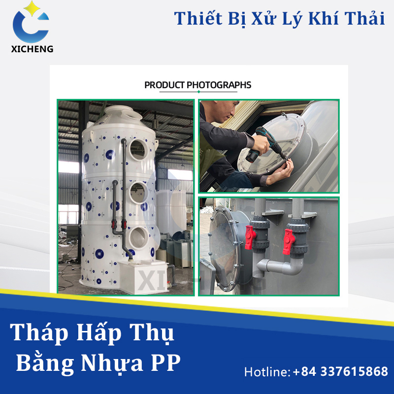 Tháp Hấp Thụ Composite Chống Ăn Mòn
